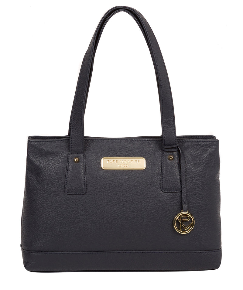 'Kate' Navy Leather Handbag image 1