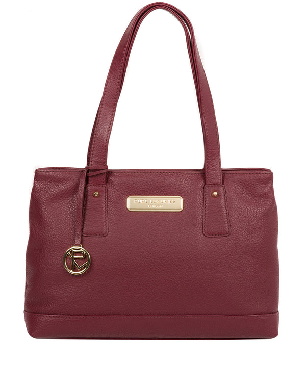 'Kate' Pomegranate Leather Handbag