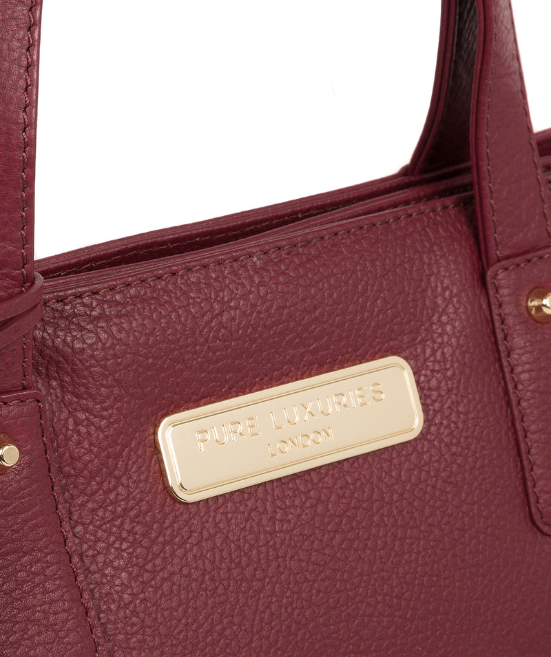 'Kate' Pomegranate Leather Handbag image 7