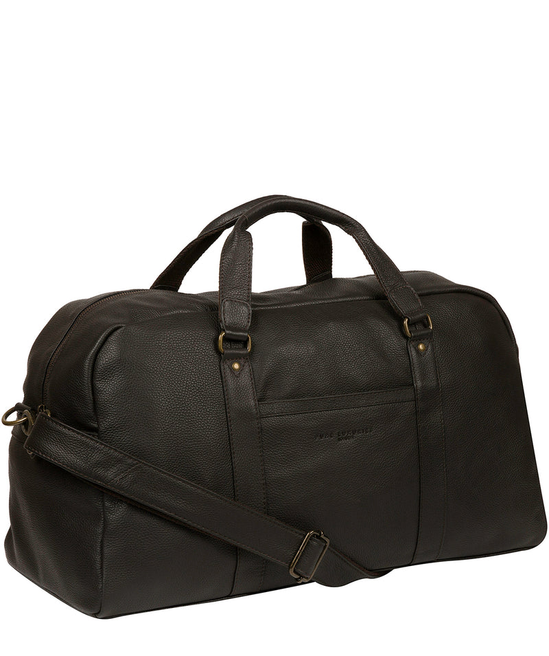 'Global' Brown Leather Holdall image 6