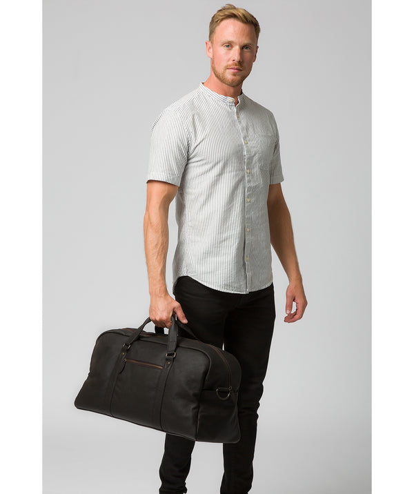 'Global' Brown Leather Holdall
