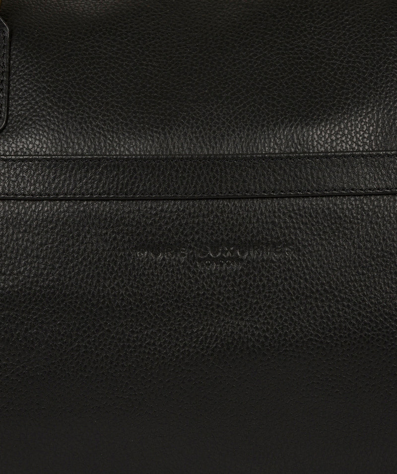 'Cargo' Black Leather Holdall image 6