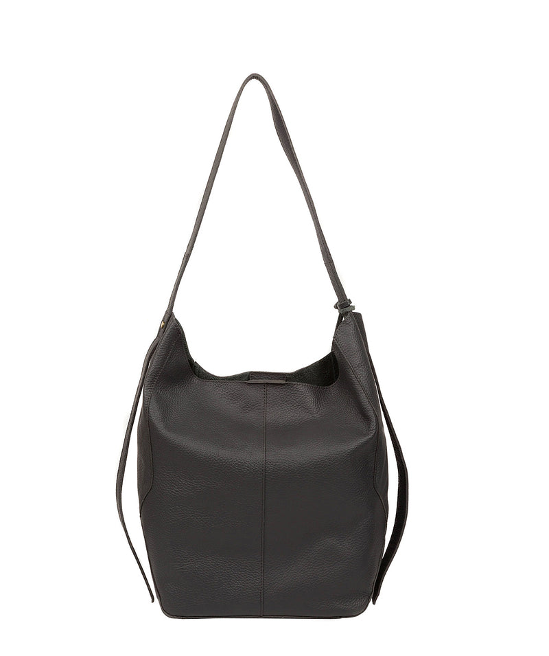 'Hoxton' Slate Leather Shoulder Bag