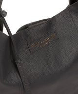 'Hoxton' Slate Leather Shoulder Bag