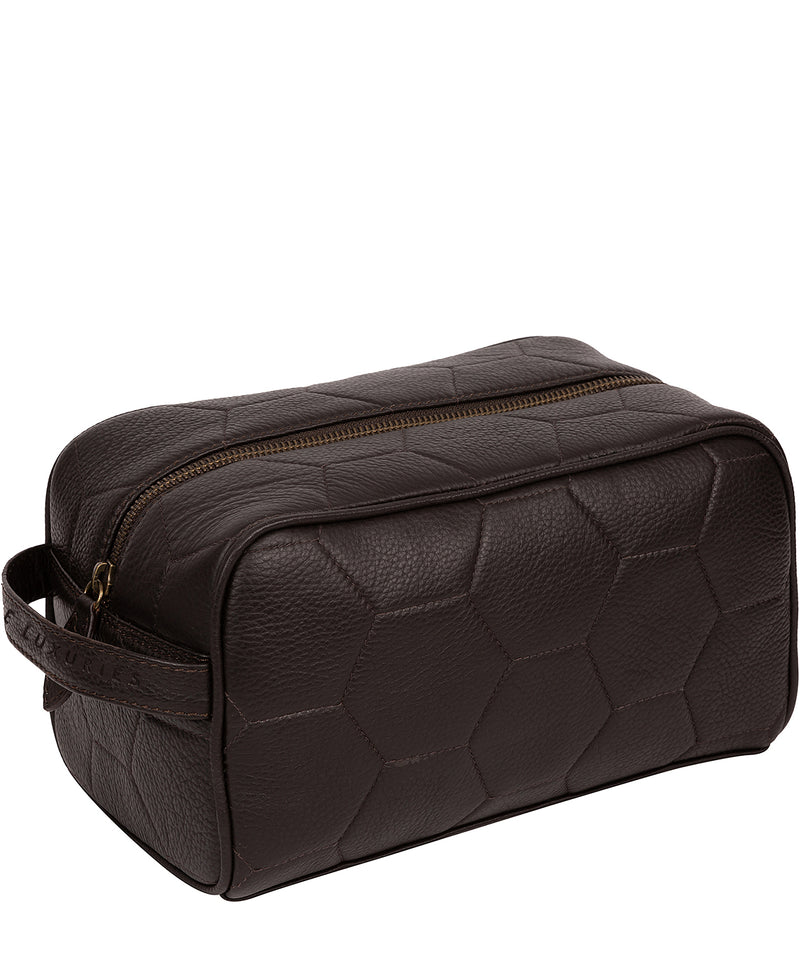Brown Leather Washbag 'Defender' by Pure Luxuries – Pure Luxuries London