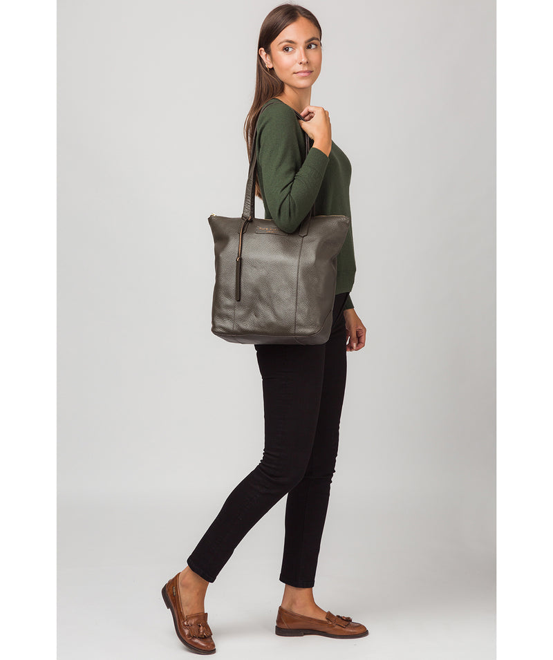'Blendon' Hunter Green Leather Tote Bag