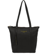 'Blendon' Jet Black Leather Tote Bag