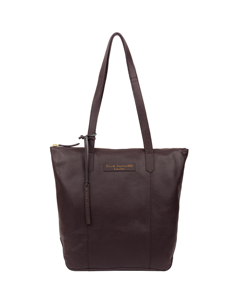 'Blendon' Plum Leather Tote Bag