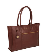 'Buckingham' Chestnut Leather Tote Bag