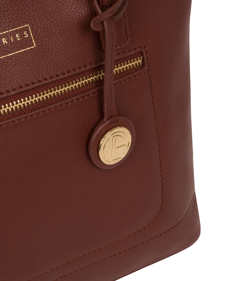 'Adley' Chestnut Leather Handbag