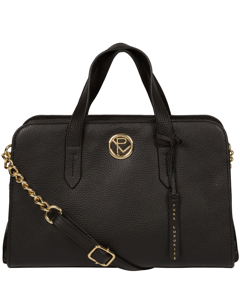 'Amelie' Black Leather Handbag image 1