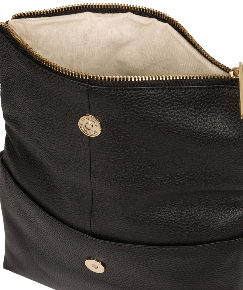 'Floria' Black Leather Cross Body Bag image 4