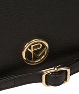 'Esmee' Black Leather Cross Body Clutch Bag Pure Luxuries London