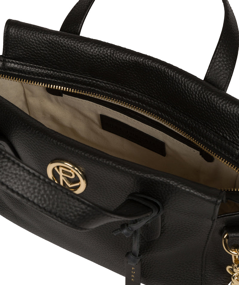 'Lisette' Black Leather Handbag image 4