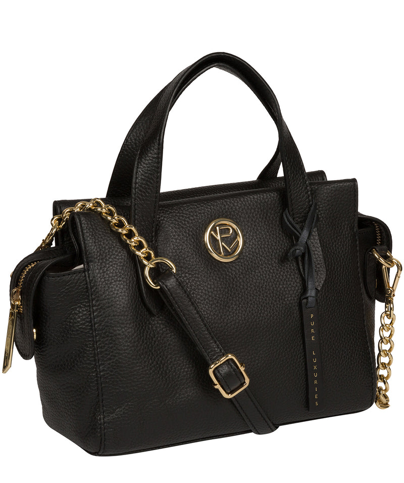 'Lisette' Black Leather Handbag image 5