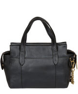 'Lisette' Metallic Blue Steel Leather Handbag image 3