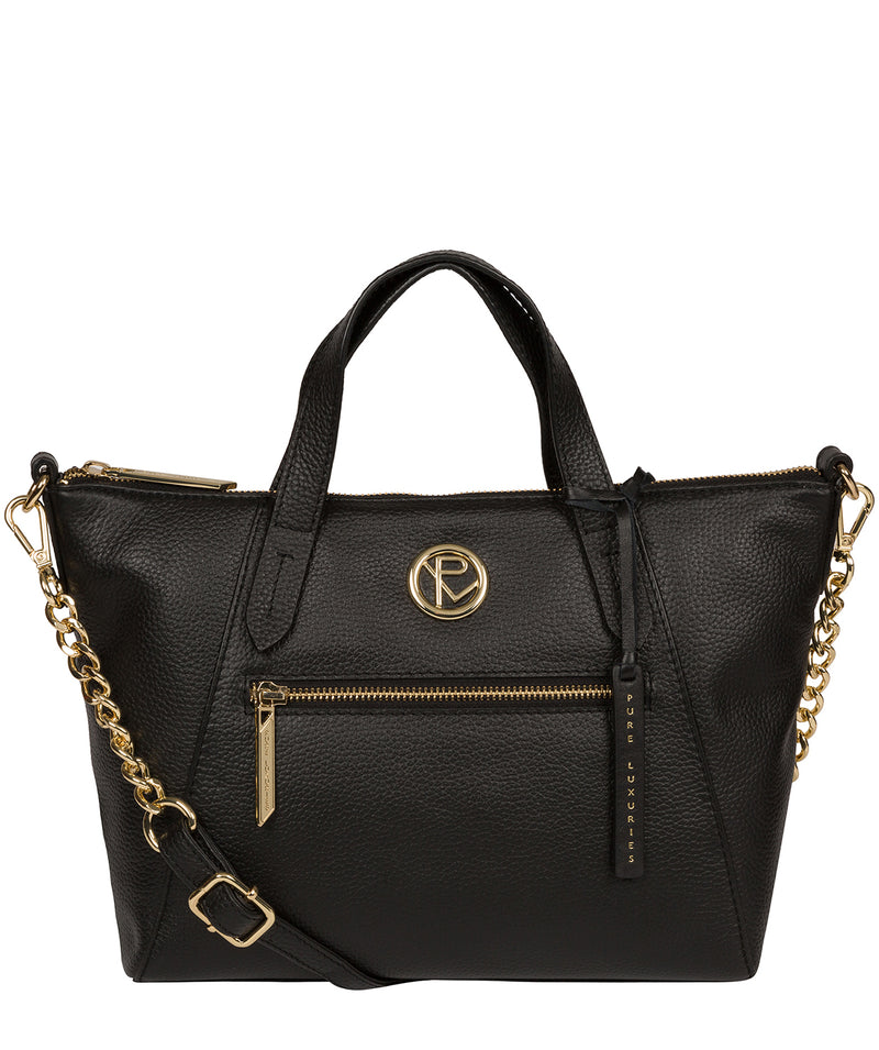 'Claudette' Black Leather Handbag image 1