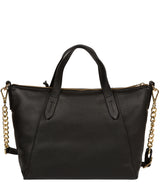 'Claudette' Black Leather Handbag image 3
