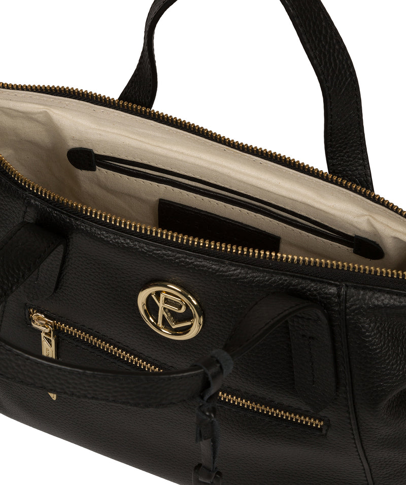 'Claudette' Black Leather Handbag image 4