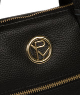 'Claudette' Black Leather Handbag image 6
