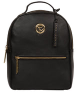 'Zuria' Black Leather Backpack image 1