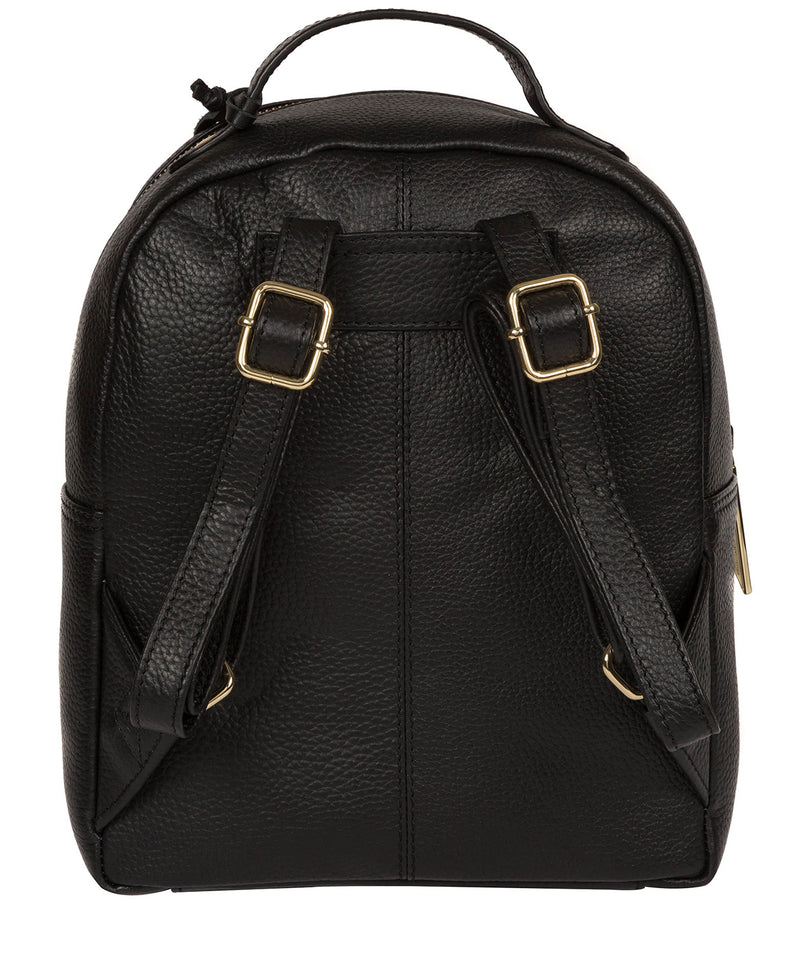 'Zuria' Black Leather Backpack image 3