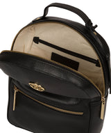'Zuria' Black Leather Backpack image 4