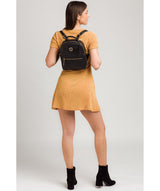 'Zuria' Black Leather Backpack image 2