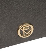 'Paulette' Metallic Dark Silver Leather Cross Body Bag image 6