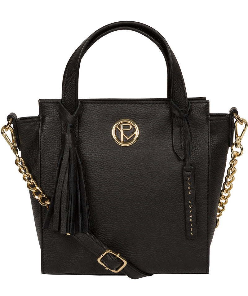 'Lynette' Black Leather Handbag image 1