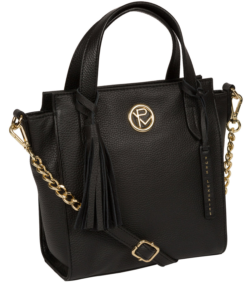 'Lynette' Black Leather Handbag image 5