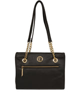 'Nannette' Black Leather Shoulder Bag image 1