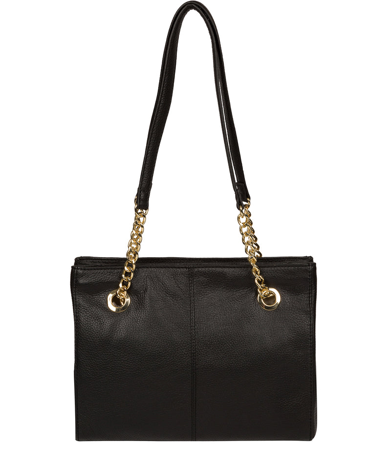 'Nannette' Black Leather Shoulder Bag image 3