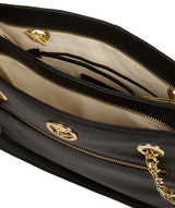 'Nannette' Black Leather Shoulder Bag image 4