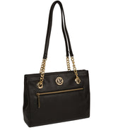 'Nannette' Black Leather Shoulder Bag image 5