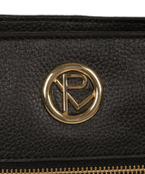 'Nannette' Black Leather Shoulder Bag image 6