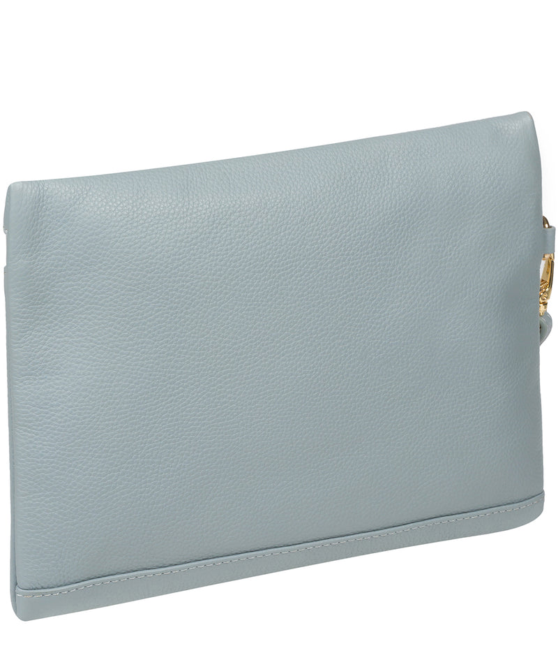 'Chalfont' Cashmere Blue Leather Clutch Bag