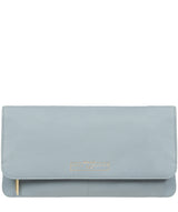 'Golders' Cashmere Blue Leather Clutch Bag