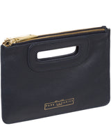 'Esher' Navy Leather Clutch Bag