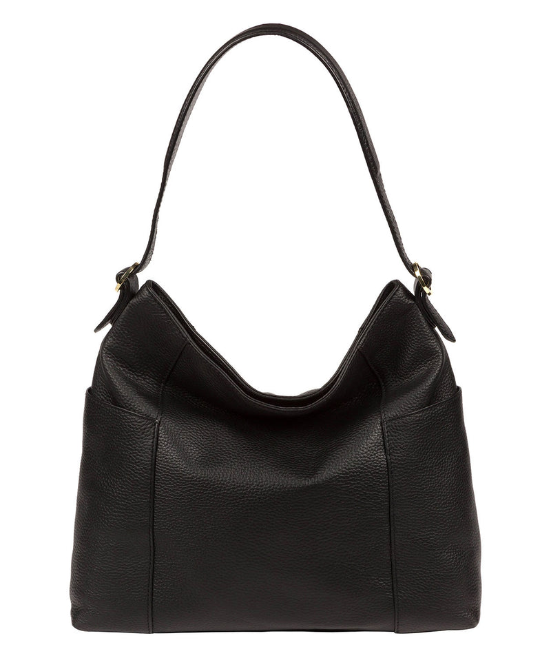 'Trinette' Black Leather Tote Bag image 3