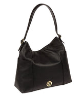 'Trinette' Black Leather Tote Bag image 5