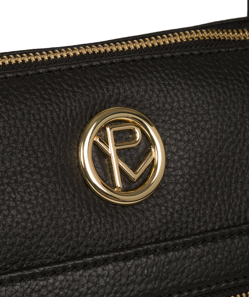 'Rosamonde' Black Leather Tote Bag image 6
