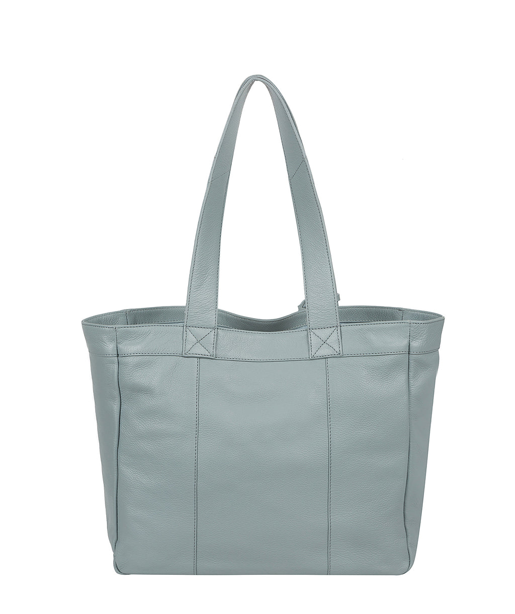 Blue Leather Tote Bag 'Harlesden' by Pure Luxuries – Pure Luxuries London