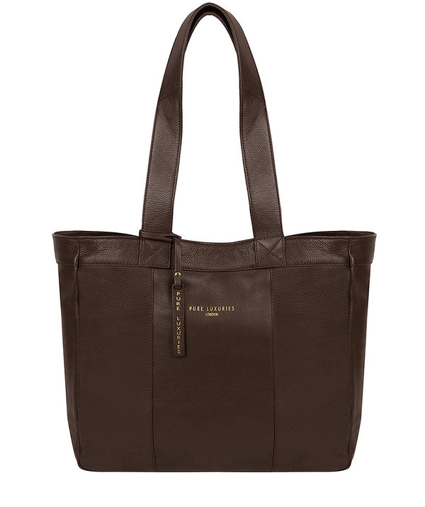 'Harlesden' Choco Leather Tote Bag