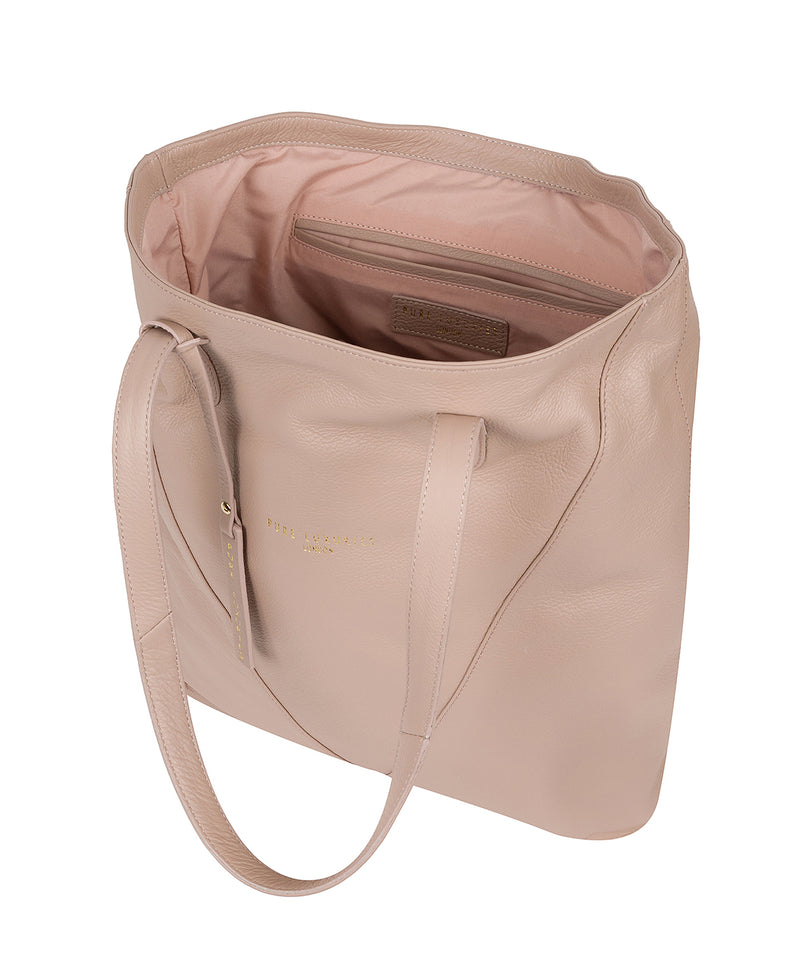 'Hatton' Blush Pink Leather Shopper Bag