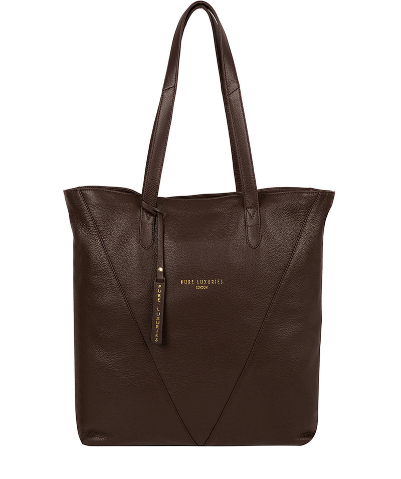'Hatton' Choco Leather Tote Bag