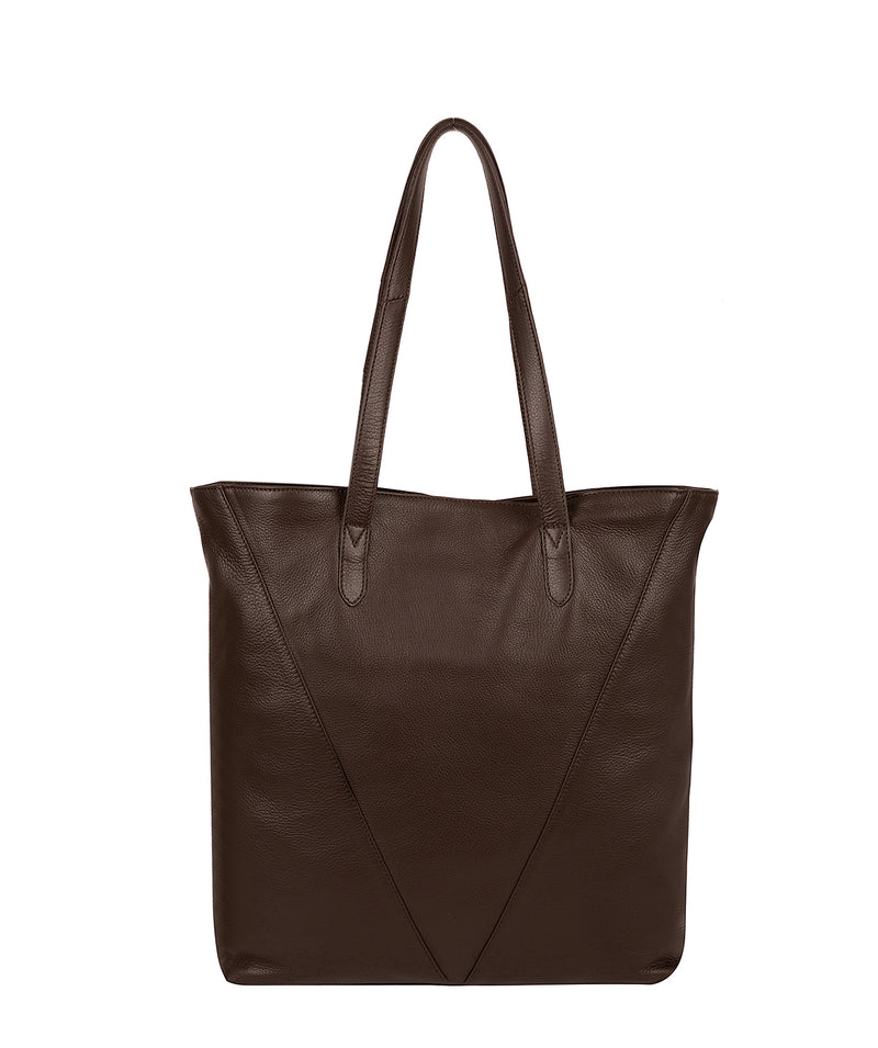 'Hatton' Choco Leather Shopper Bag