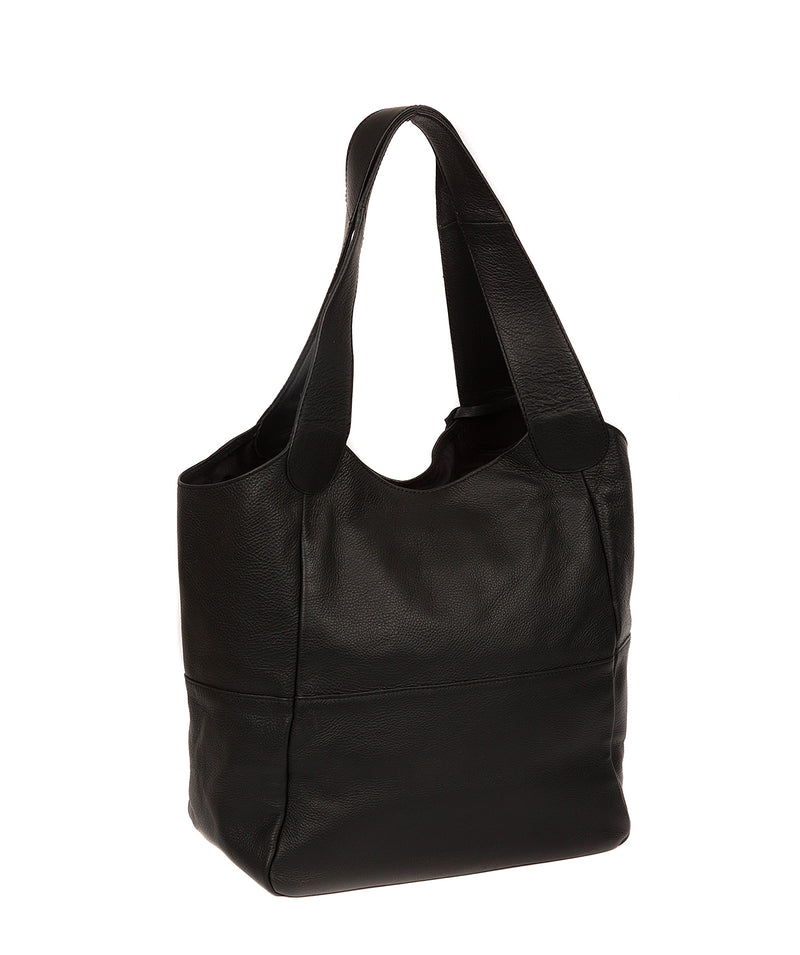 Black Leather Tote Bag 'Langdon' by Pure Luxuries – Pure Luxuries London