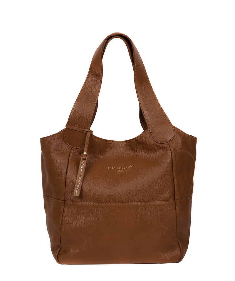 'Langdon' Saddle Tan Leather Tote Bag