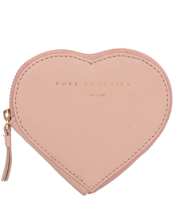 'Loughton' Blush Pink Leather Heart Coin Purse